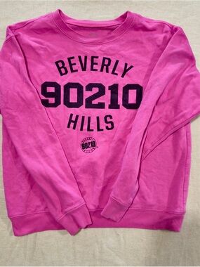 Pink Beverly 90210 Hills Graphic Crewneck Sweatshirt